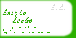 laszlo lesko business card